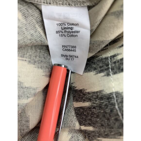 J. Crew Womens Size 0 Ikat Ruffle‎ Flounce Cotton Tank Top Blouse NWOT - Picture 7 of 12